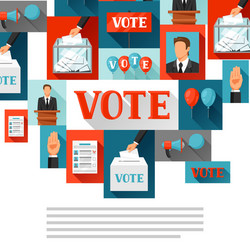 Election Flat Icons - Political Symbols Royalty Free Vector
