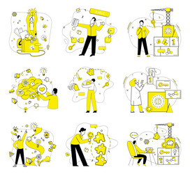 problem solving dilemmas transform vector image