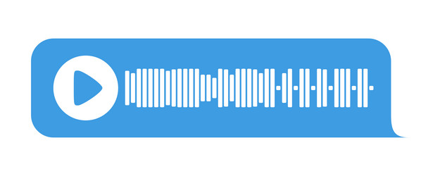 recording of audio message template ui element vector image