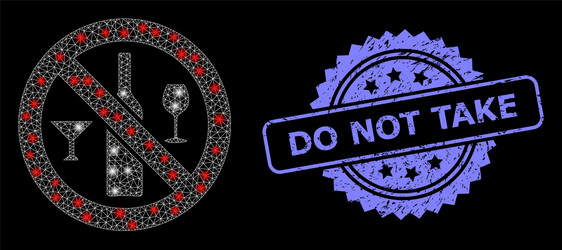 Rubber do not take stamp and bright web net vector