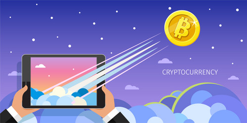 Concept crypto-currency vector