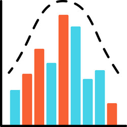 histogram color icon diagram business trade info vector