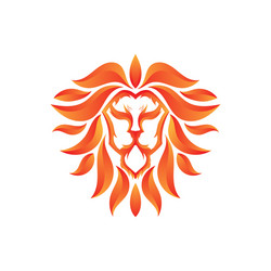 Lion Head Logo Template Vector Image