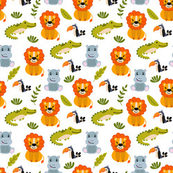 Cute hand drawn bright parrot Royalty Free Vector Image