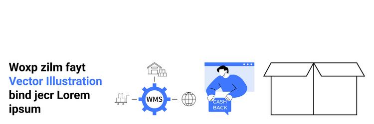Warehouse management system integration concept Vector Image