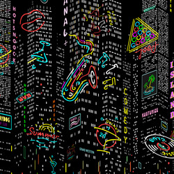 Background city nightlife vector