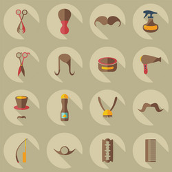 flat concept set modern design with shadow style vector image
