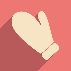 Flat with shadow icon and mobile application vector