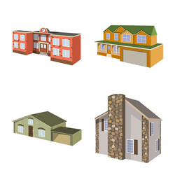 Isolated object building and home sign set vector