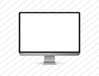 Realistic computer desktop in modern design vector