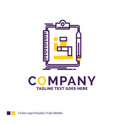 company name logo design for algorithm process vector image
