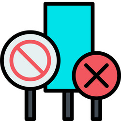 Stop sign icon protest related vector