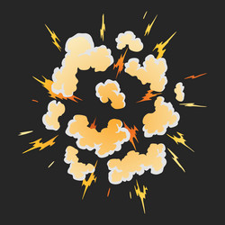 explosion animation effect for game burst vector image