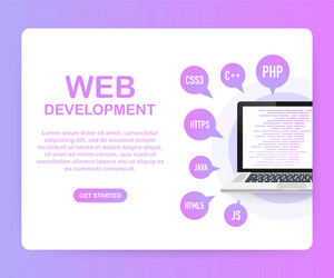programming web development concept code vector image
