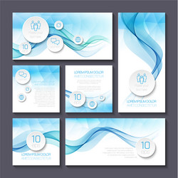 set of templates for print or web design vector image