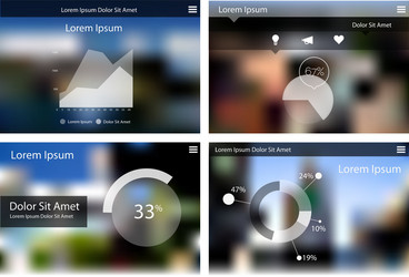 Abstract flat ui statistics templates collection vector