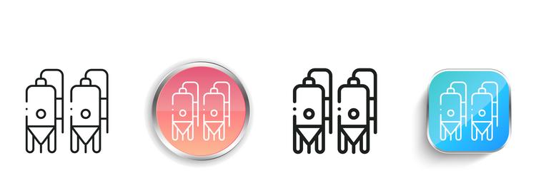 brewery icon thin linear regular and button style vector image