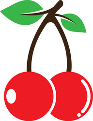 Cherry logo template icon Royalty Free Vector Image