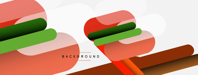 Overlapping round shapes and lines background vector