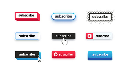 Subscription Buttons - UI Elements vector image