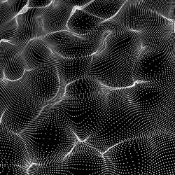 array with dynamic particles 3d futuristic vector image