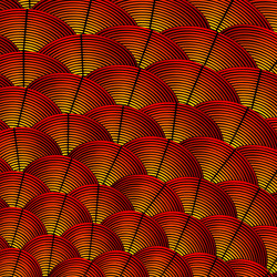 feather styled background with curved lines vector image