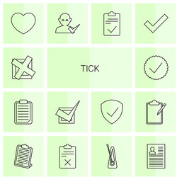 Tick icons vector