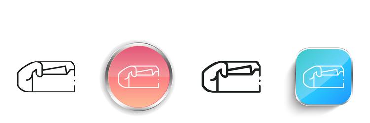 bribe icon thin linear regular and button style vector image