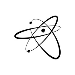 electron atom orbit cartoon vector