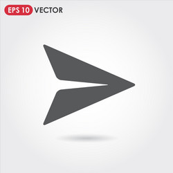 Paper plane ui web button icon vector