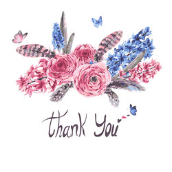 vintage spring greeting card with blooming flowers Vector Image