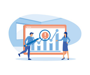 big data and cloud computing people using vector image
