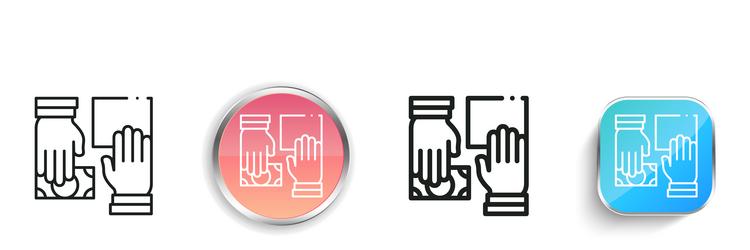 bribe icon thin linear regular and button style vector image