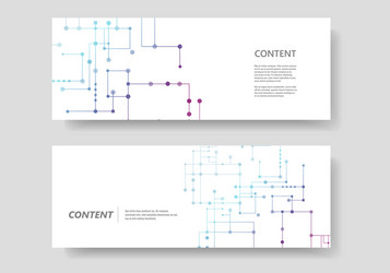 circuit line background connected dots and lines vector image