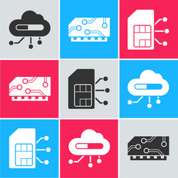 set internet things ram random access memory vector image