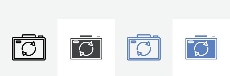 camera rotate icon set use for web ui or app vector image