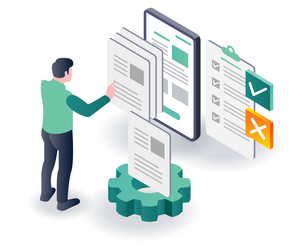 manage data products and checklists vector image