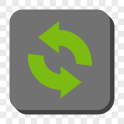 refresh rounded square button vector image