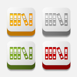 Square button folder vector