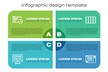 set line ui or ux design website statistic vector image