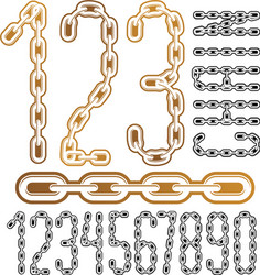 set numbers from 0 to 9 cool numerals for use vector image