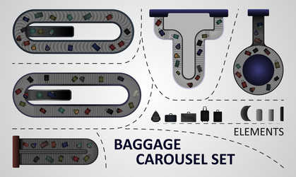 Baggage carousel construction Royalty Free Vector Image