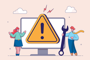system error concept software problem vector image