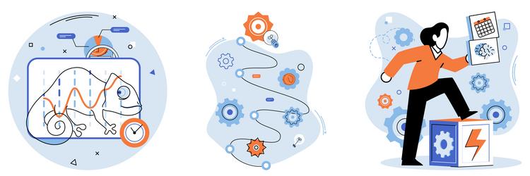 developing soft skills flexibility problem vector image