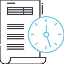 project execution line icon outline symbol vector