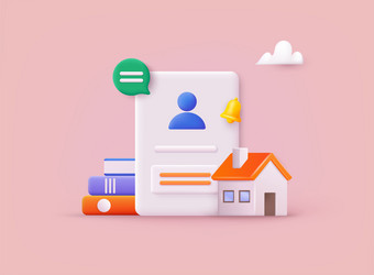 open pages with account landing page template vector image