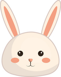 Stuffed animal rabbit vector