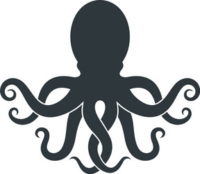Stylized Octopus Silhouette Vector Image