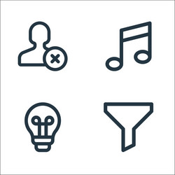 user interface line icons linear set quality vector image