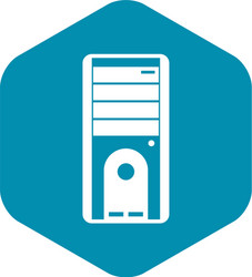 computer system unit icon simple style vector image